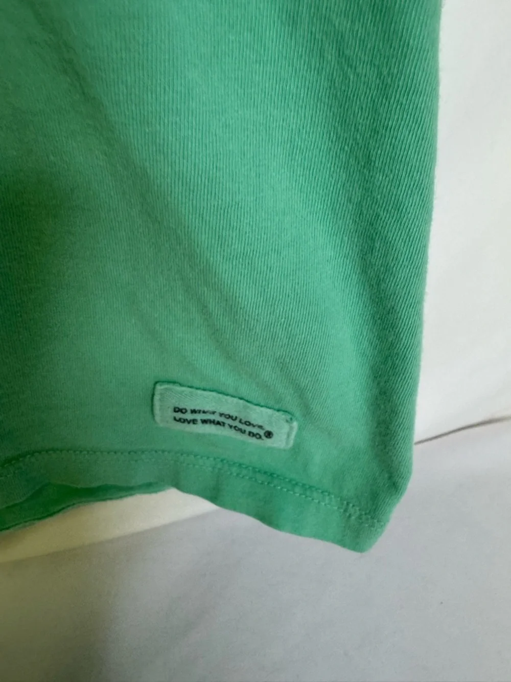 Life Is Good Mint Green V‑Neck Tee with Rainbow Tie‑Dye Hibiscus - Picture 4 of 8